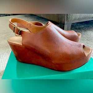 New Chocolate Blu Women’s Willow Brown Wedge Platform Sandal Size 9M